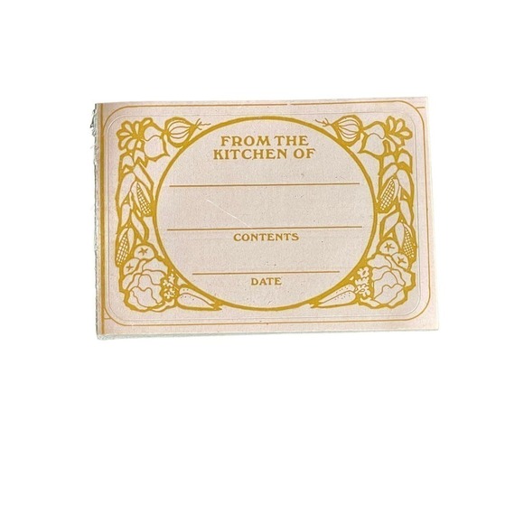Vintage note pad of From the Kitchen of: Floral Stickers labels for cooking - Picture 1 of 4